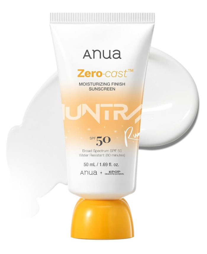 ANUA, Zero-Cast Moisturizing Finish Sunscreen SPF 50