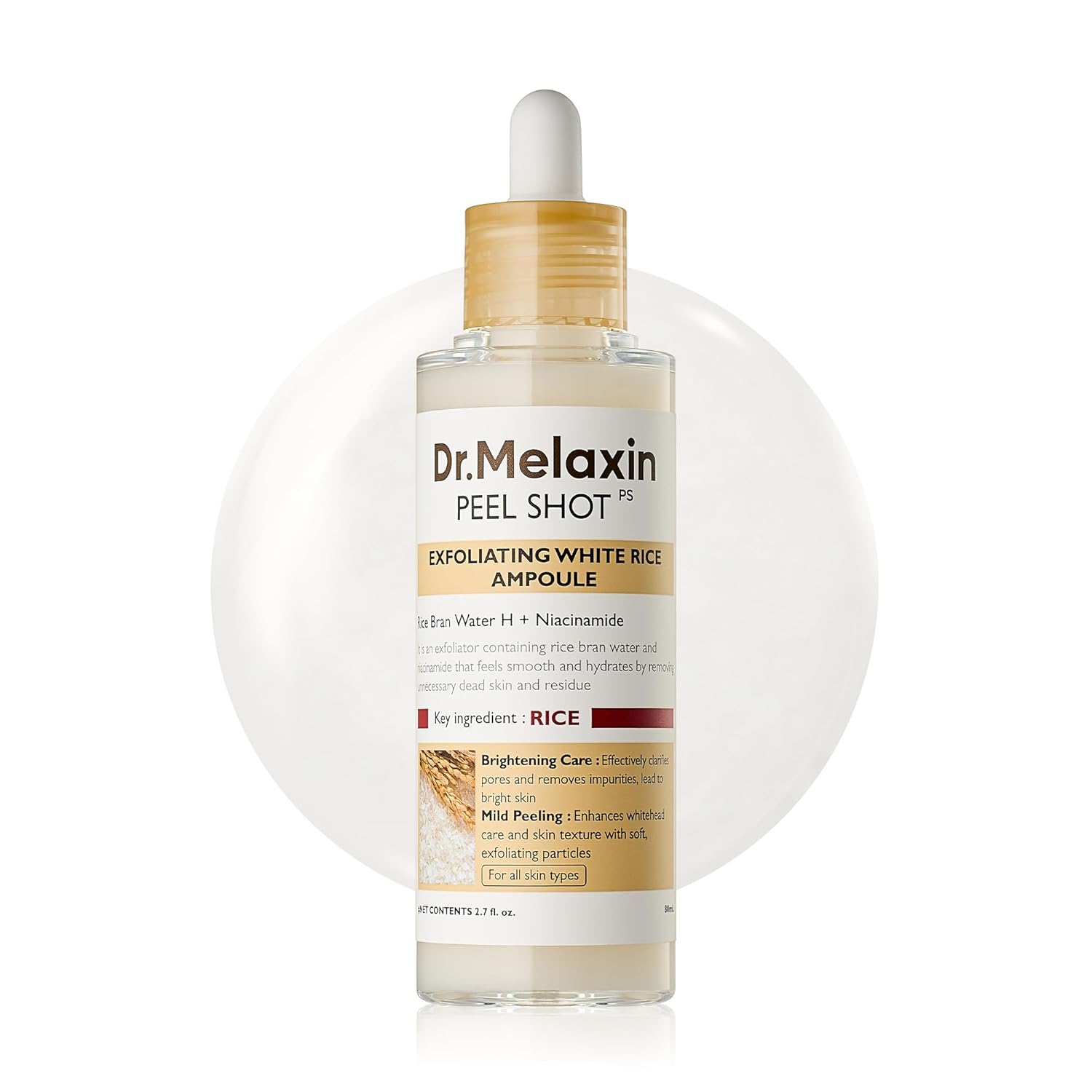 DR MELAXIN Peel Shot Exfoliating White Rice Ampoule 80 ml