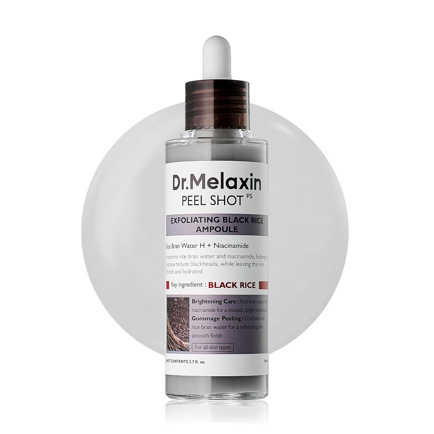 DR. MELAXIN Peel Shot Exfoliating Black Rice Ampoule 80 ml
