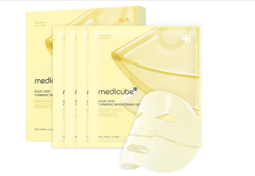 MEDICUBE Máscara de Gel Gelatinoso Dorado Iluminador de Ácido Kójico y Cúrcuma
