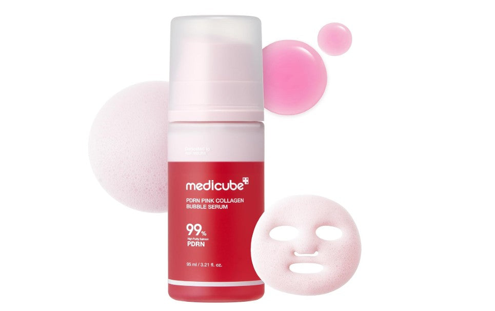 medicube PDRN Pink Collagen Bubble Serum - Bubble-to-Glow Firming Care