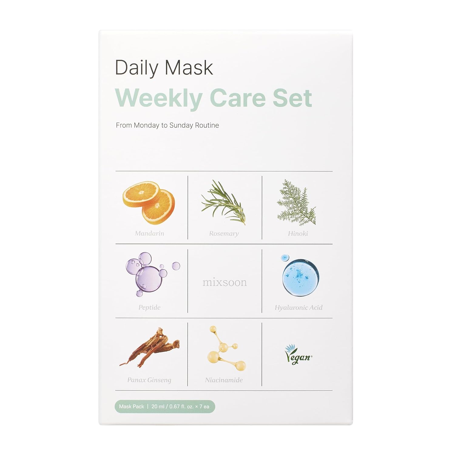 MIXSOON Daily Mask Weekly Care Set